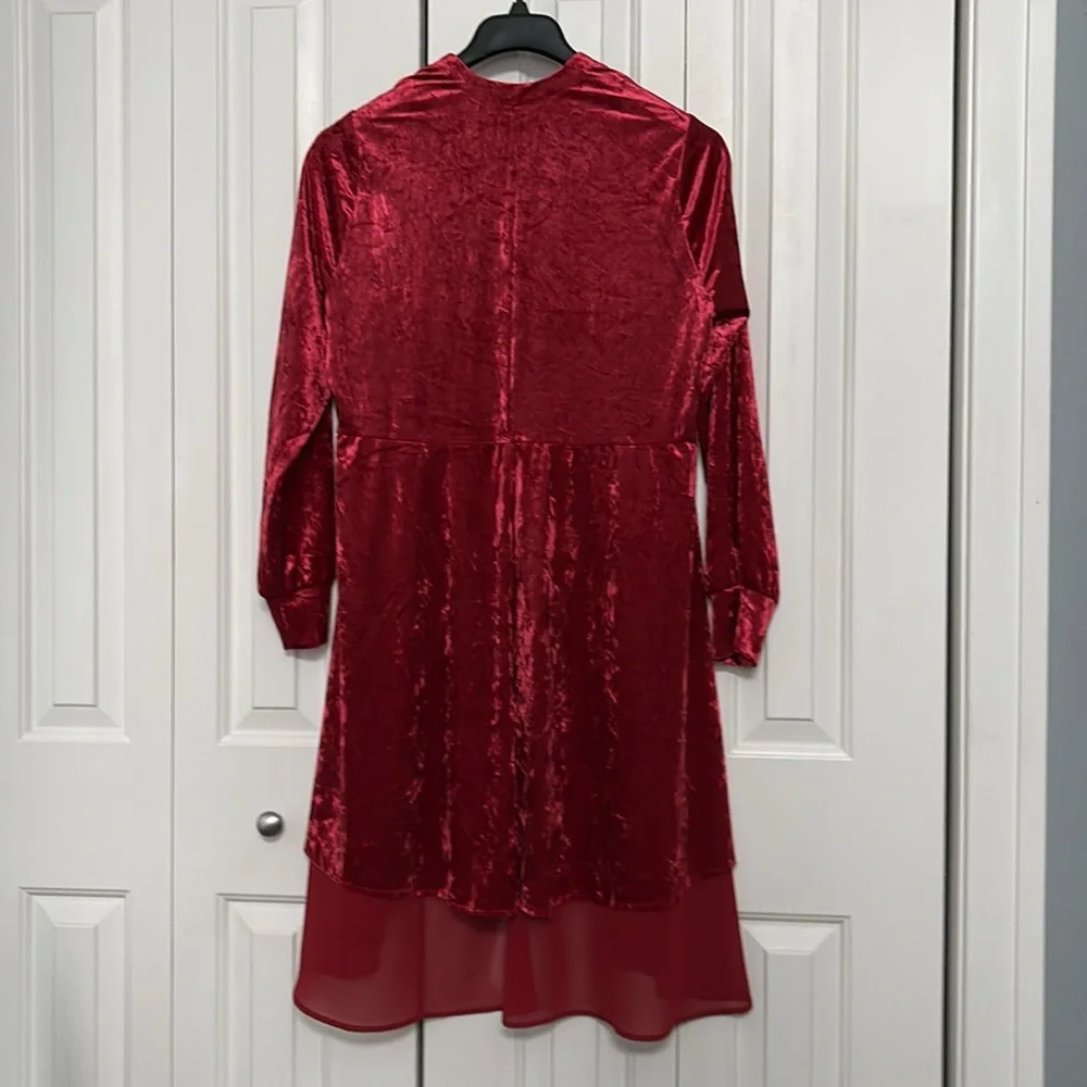 NWOT - Torrid chiffon velvet duster. Size M/L (10). Torrid size 00. - Picture 6 of 12